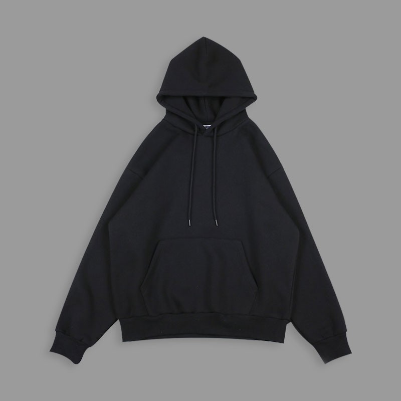 Áo Basic Oversize Hoodie Màu Đen
