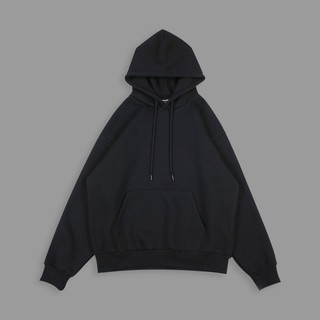Áo Basic Oversize Hoodie Màu Đen
