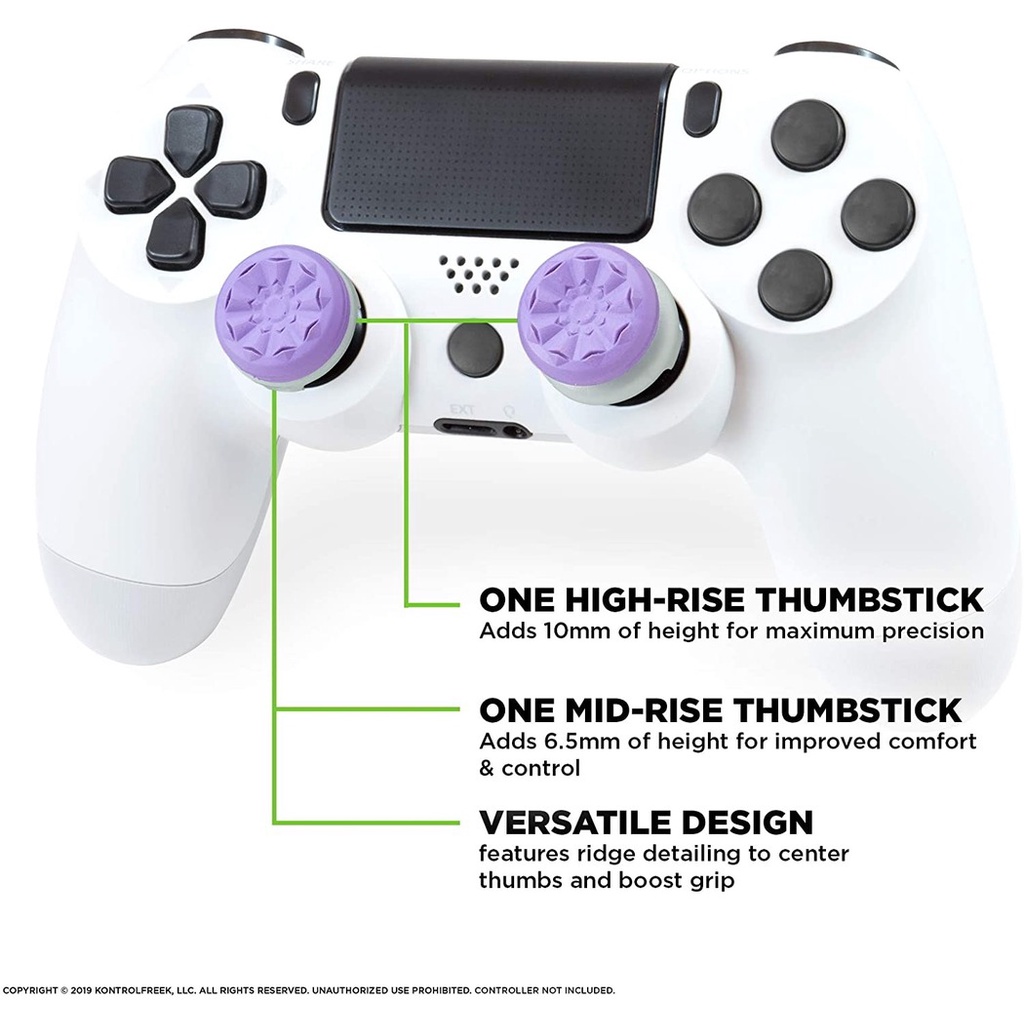 Kontrolfreek CQC FPS Freek Galaxy Purple for PlayStation 4 (PS4) Và PlayStation 5 (PS5) | Gậy Hiệu Suất Ngón Tay Cái | 1 tăng cao, 1 tuổi | Màu Tím
