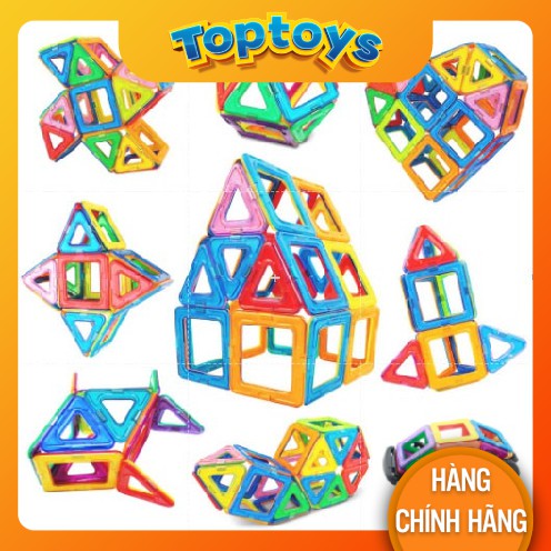 Lắp ghép Xếp hình nam châm Magnetic 4D size lớn - MAGNETIC phát triển tư duy logic