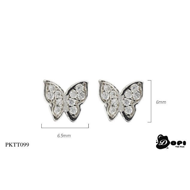 Bông tai bạc S925 hình con bướm