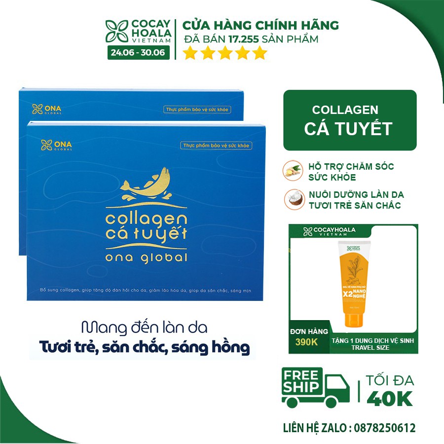 Collagen cá tuyết Nauy 🍃FREESHIP🍃 Collagen làm đẹp da, da săn chắc, căng bóng ngậm nước ẩm mượt | BigBuy360 - bigbuy360.vn