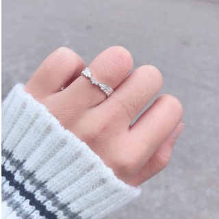 Nhẫn bạc ta đẹp💝freeship💝nhẫn nguyệt quế đá giữa