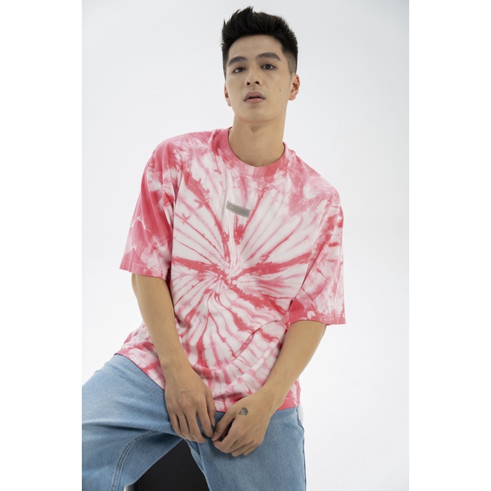 Áo Thun BOO Unisex Dáng Oversized Vải Tie Dye Họa Tiết Hippy Logo BOOLAAB