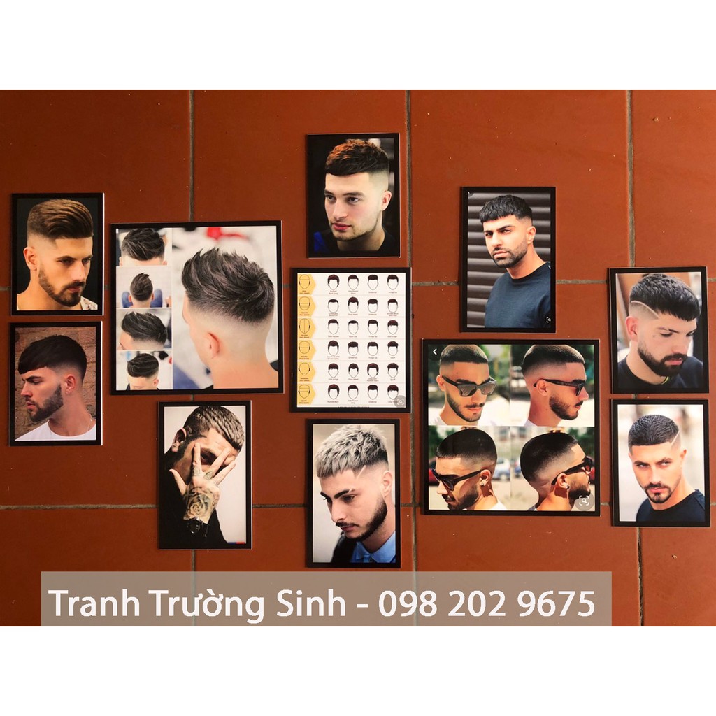 BỘ 11 TRANH TẤM CỨNG DÁN TƯỜNG (TÓC NAM)