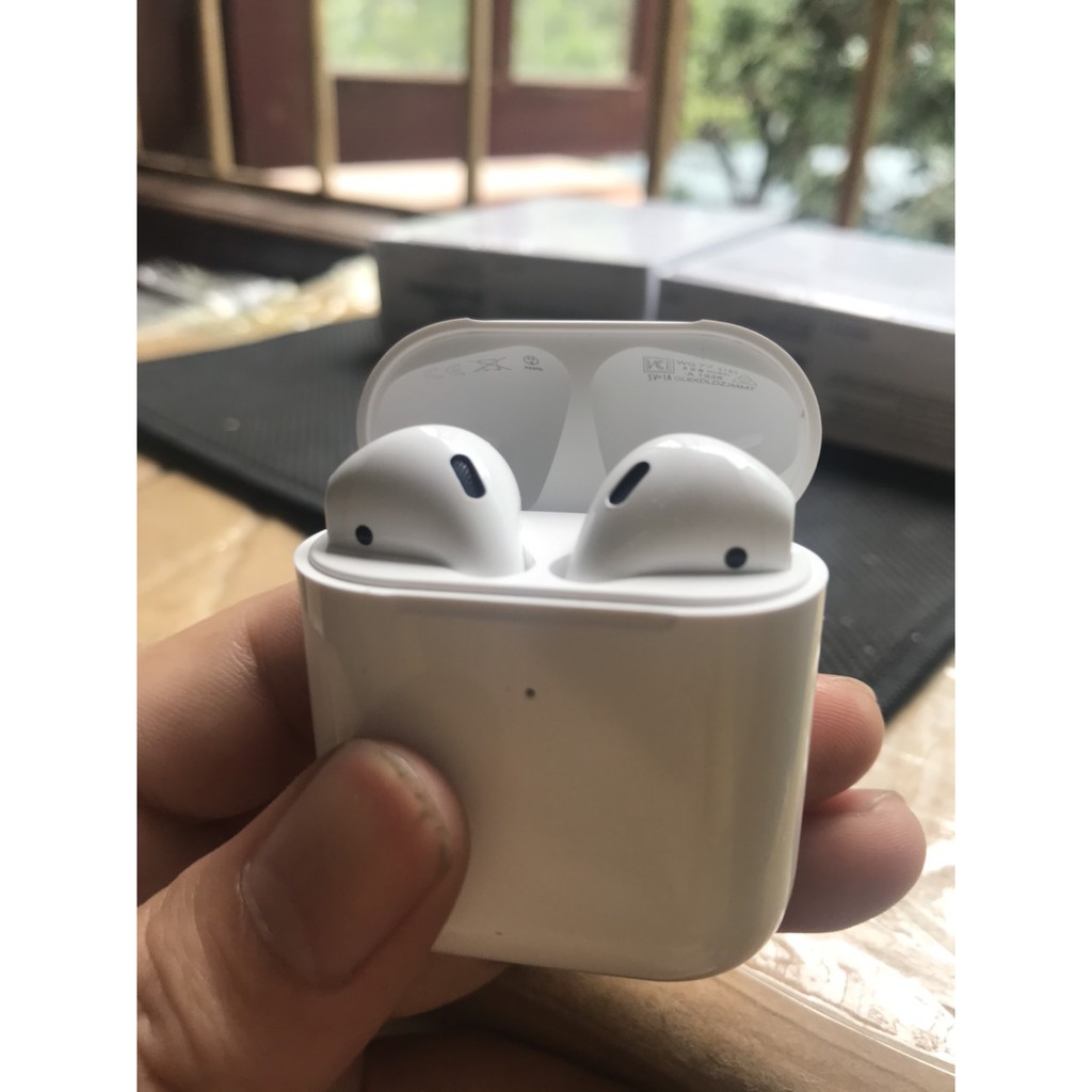 Tai nghe bluetooth Airpods2 1:1 Bảo hành 6 tháng 1 đổi 1 hỗ trợ sạc không dây định vị,đổi tên, tương thích IOS và Adroid