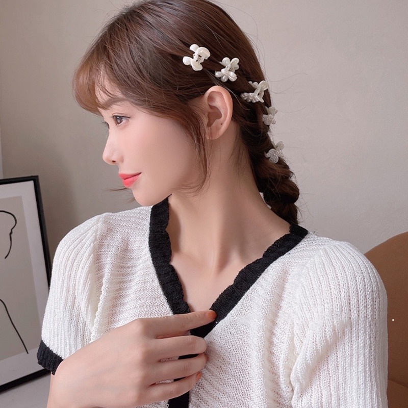 Kẹp tóc gắn ngọc trai nhỏ thời trang Hàn Quốc đơn giản mới