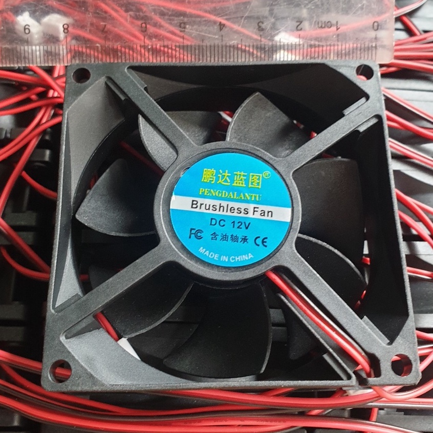 QUẠT LÀM MÁT 12VDC LOẠI 8X8X2.5CM HÀNG MỚI