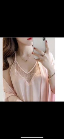Váy ngủ chất liệu satin lụa ren hàng nhập