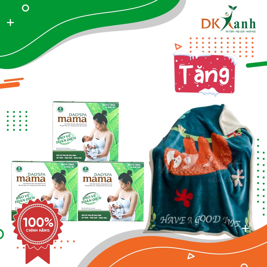 [HÀNG CHÍNH HÃNG 100%] Combo 3 hộp xông tắm sau sinh Dao'spa mama TẶNG QUÀ GIÁNG SINH (ĐƯỢC CHỌN QUÀ)