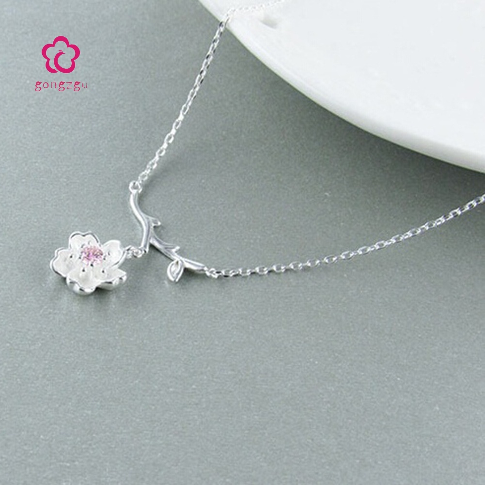 Vòng cổ Mặt Hình Cành Cây Anh Đào Thanh Lịch Cho Nữ