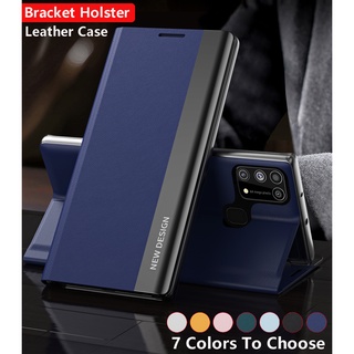 Dành Cho Samsung Galaxy M23 M33 M53 M31 M21 M30S M52 A16 5G Mạ Da Lật Vỏ Điện Thoại Giá Đỡ Vỏ Chống Sốc Bảo Vệ Đứng Ốp Lưng