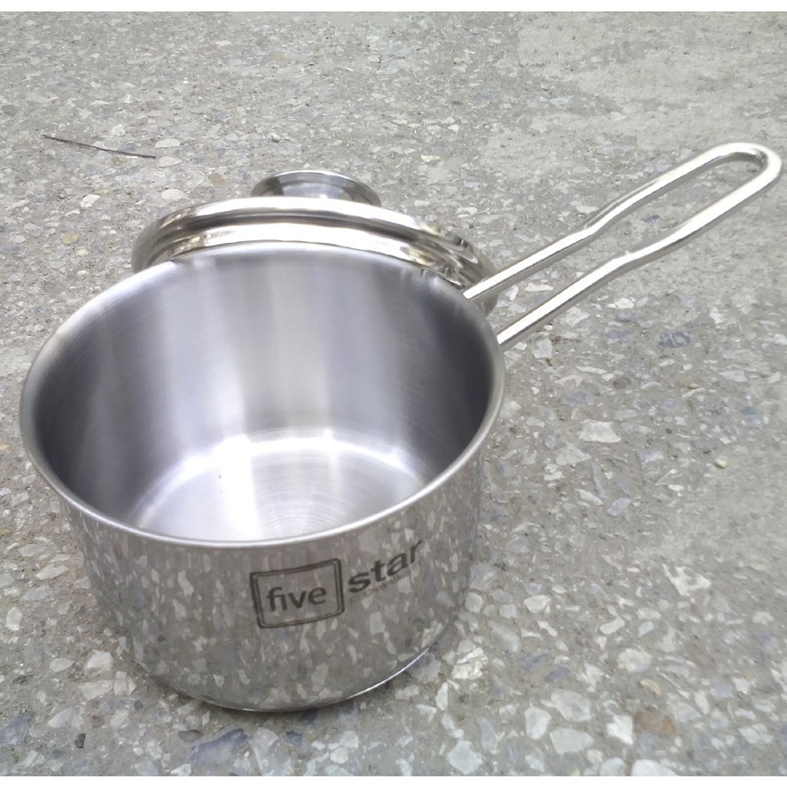 Quánh bột cháo 3 đáy inox 430 Fivestar Standard nắp kính dùng bếp từ