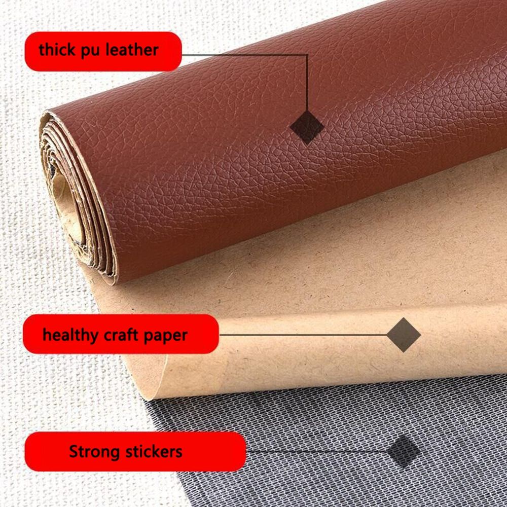Miếng dán bằng da PU chống thấm nước kích thước 100x137cm dùng để vá ghế sofa
