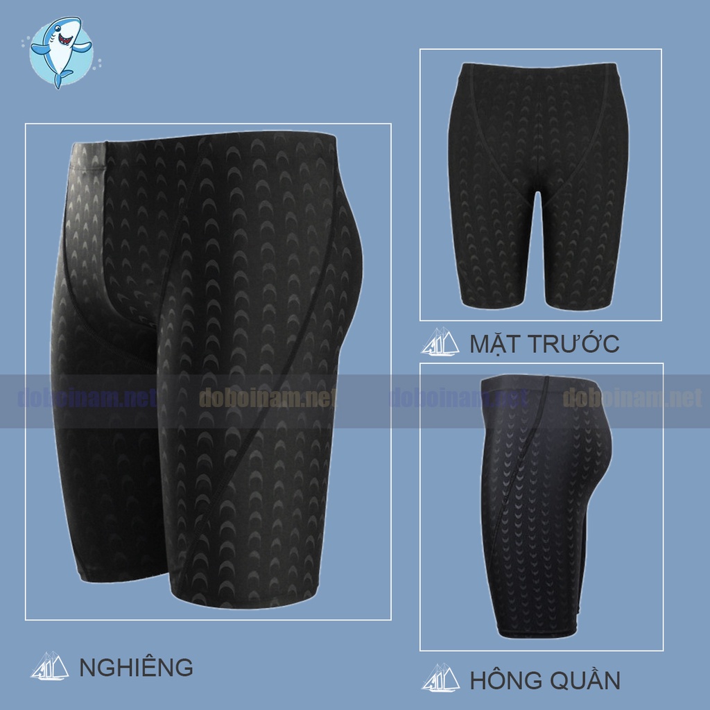 Quần bơi nam dáng lửng co giãn 4 chiều thoải mái hoạt động dưới nước - họa tiết vảy cá