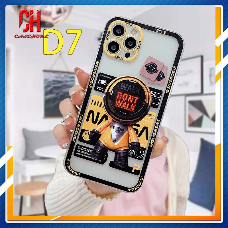 Transparent Astronaut Soft TPU Compatible For IPhone Case 12 11 13 PRO MAX 6 7 6S 8 Plus X XR XS MAX 11 12 13 Mini Se 2020 6SPlus 7Plus 6Plus 8Plus XSMAX