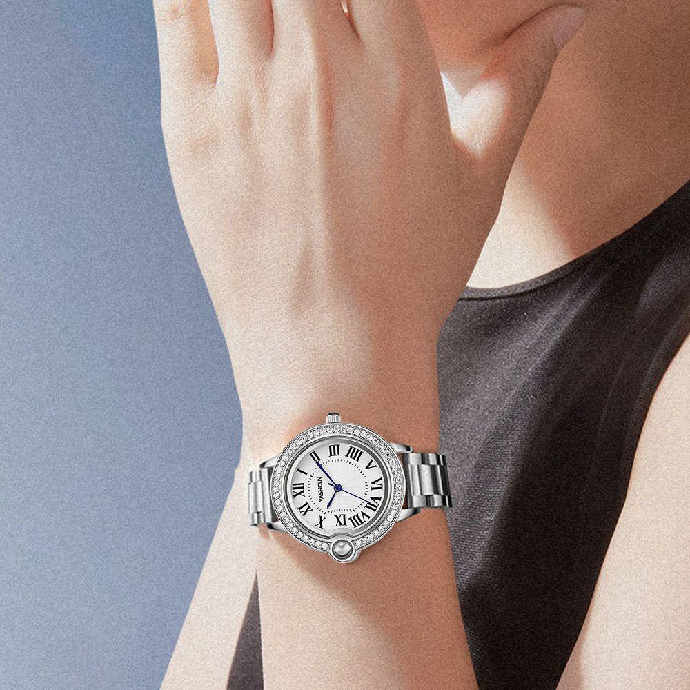 HS Đồng Hồ Quartz Thiết Kế Đơn Giản Hợp Thời Trang Cho Nữ