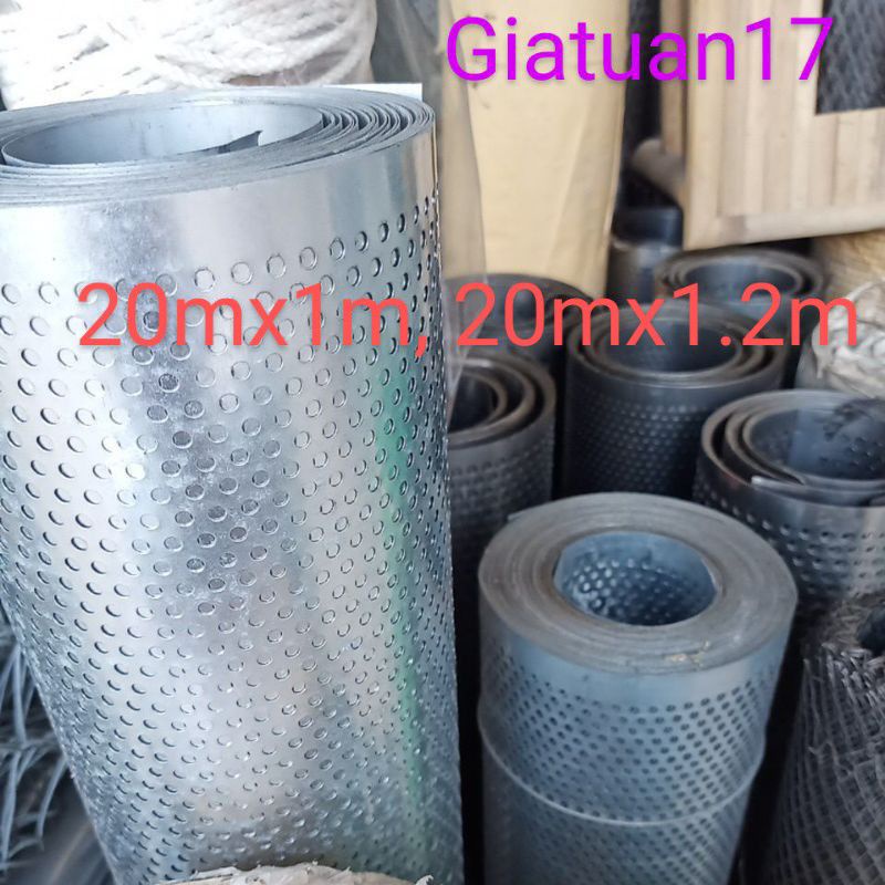 (20m x 4.5z) Tôn lỗ, tôn đục lỗ,lưới ruồi kẽm chống rỉ lỗ 4 li,6 li dày 4.5zem