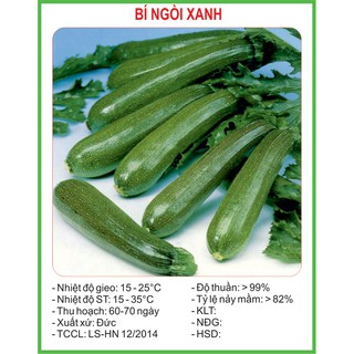 Hạt Giống Bí ngòi xanh 10 Hạt/ Gói