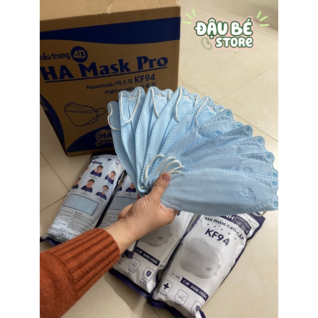 Khẩu Trang Y Tế 4 Lớp Kf94 Cao Cấp Thương Hiệu Face Mask 4D Kháng Khuẩn Và Chống Bụi Mịn - Daube - Kt001