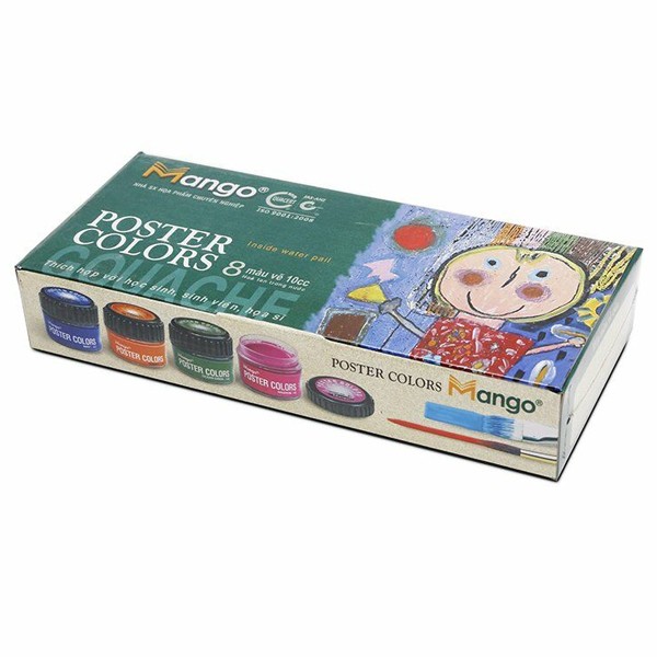 Màu Vẽ Poster Colors Mango 10ml - 8 Màu