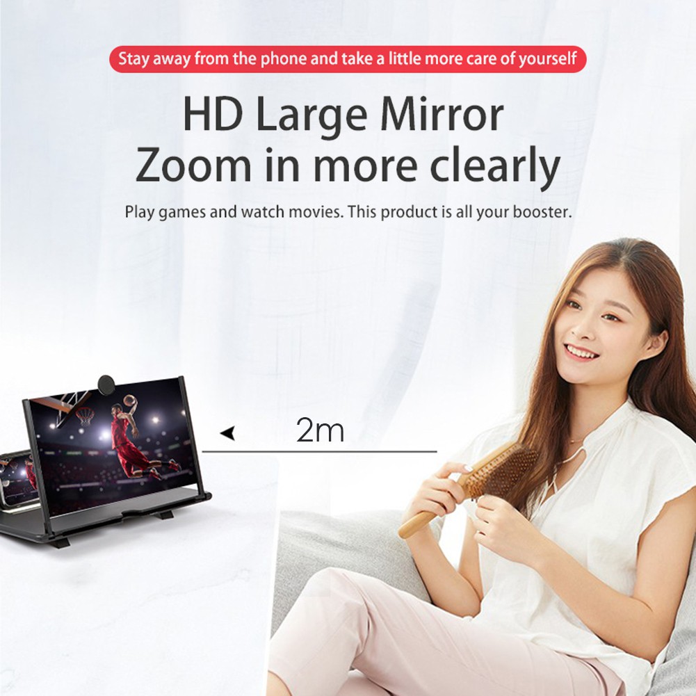 3D Folding Screen Amplifier Mobile Phone Video HD Video Magnifying Glass Stand For Movie Smart Phone Bracket Holder