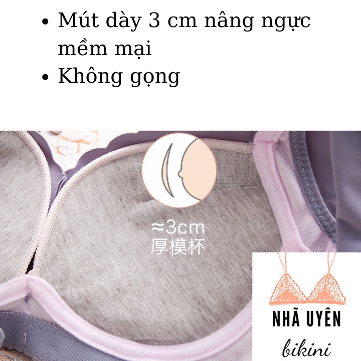 Áo ngực bản to độn dày không gọng cao cấp dành cho ngực nhỏ và vừa che khuyết điểm mỡ lưng gom ngực mã 9615