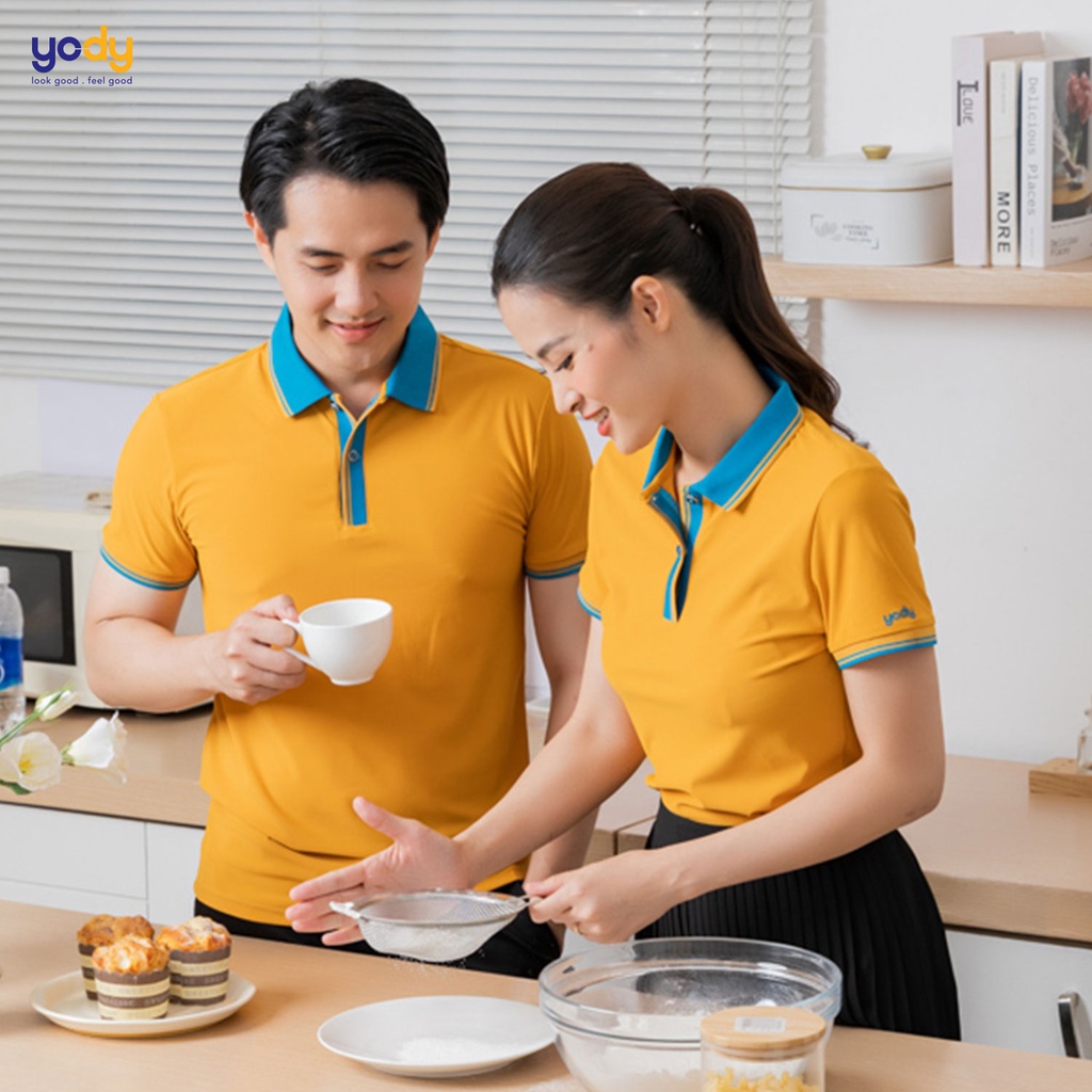 Áo polo nữ YODY chất vải airycool thoáng mát thấm hút tốt, co giãn tốt và bền màu APN5018