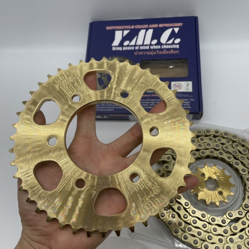 Nhông Sên Dĩa Vàng YMC lắp Exciter 150, Winner X- V1 Hàng Thái bảo hành 20000km