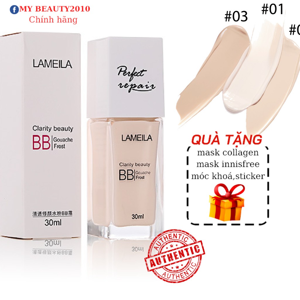 Kem Nền Trang Điểm Che Khuyết Điểm BB Cream Lameila + Tặng collagen