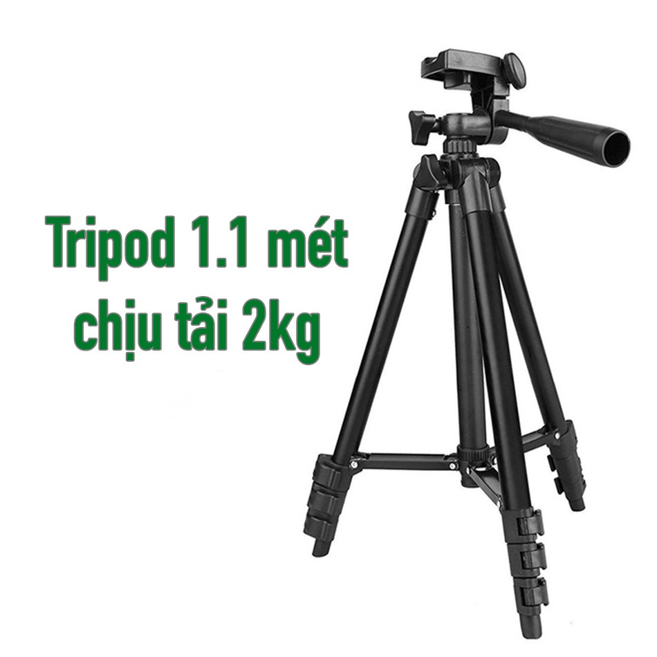 Phụ kiện giá đỡ, khung trụ gắn đến 3 điện thoại lên tripod hỗ trợ livestream chuyên nghiệp nhiều máy cùng lúc