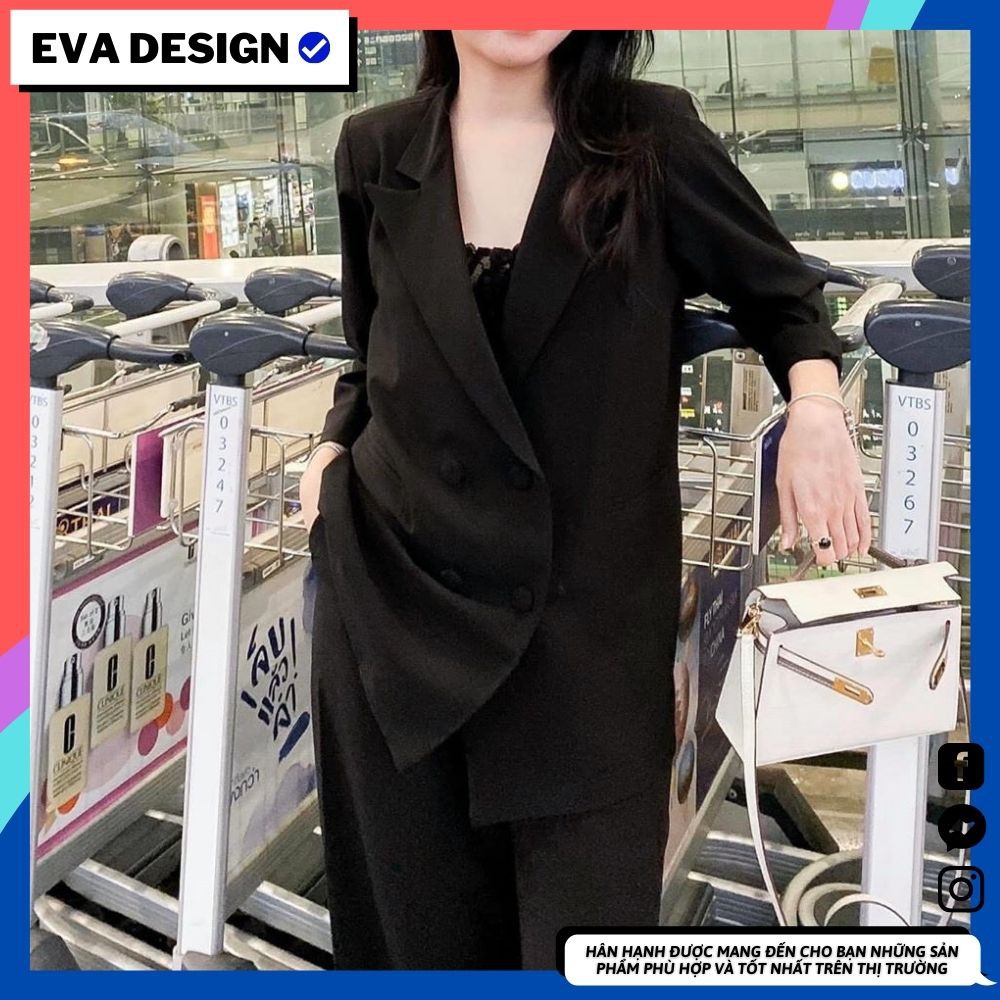 Áo blazer nữ dáng dài The workshop , áo khoác vest nữ công sở dài tay dáng rộng phong cách Hàn Quốc | WebRaoVat - webraovat.net.vn