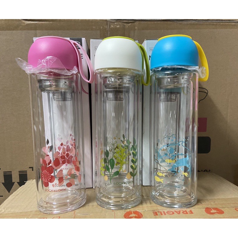 BÌNH ĐỰNG NƯỚC THUỶ TINH 2 LỚP 350ML - LLG654