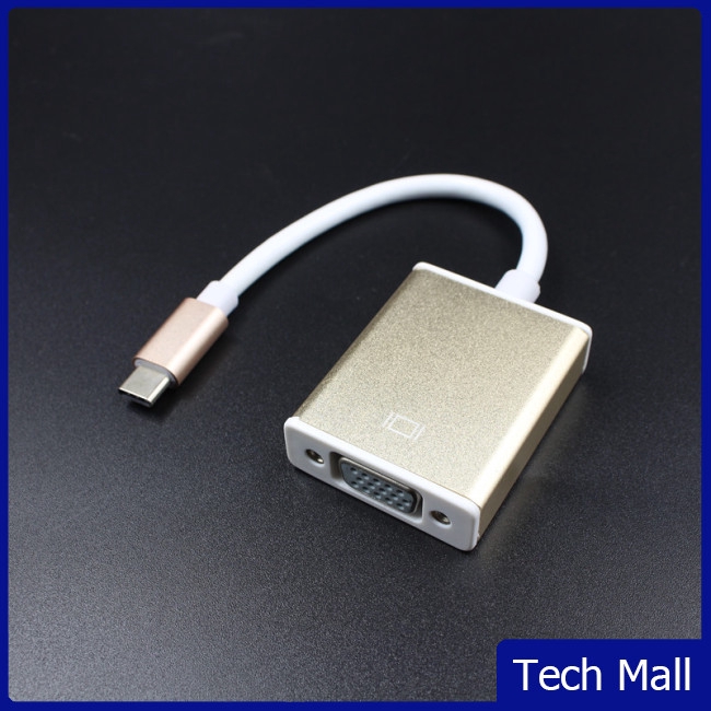 USB 3.1 Type C to VGA Adapter USB-C Male to VGA 1080p Female Converter