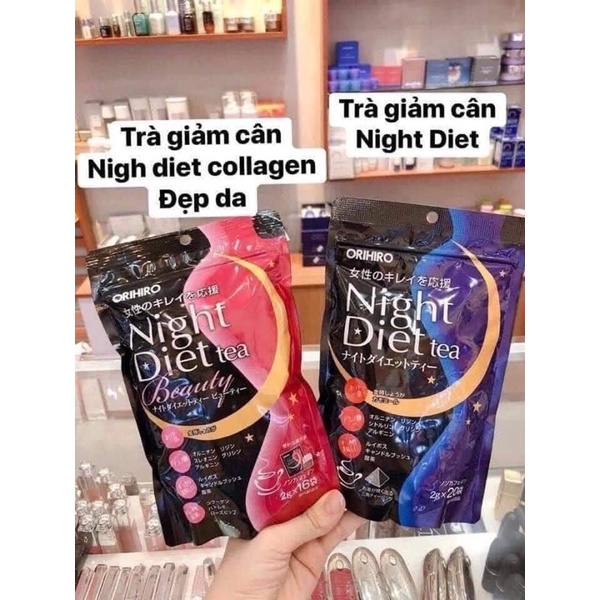 Trà Giảm Cân Orihiro Ban Đêm Night Diet Tea Nhật Bản Hỗ Trợ Giảm Cân 20 gói/túi 24 gói/túi