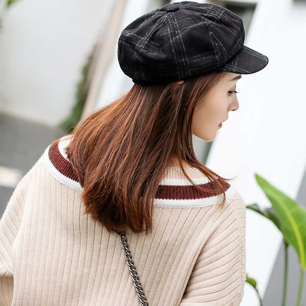 Mũ beret nữ bát giác phong cách Hàn Quốc (MU17), nón beret nữ thời trang trẻ