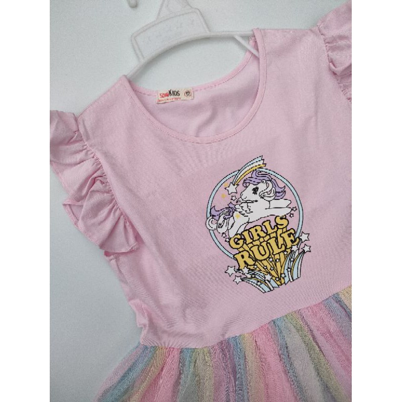 Đầm cầu vồng ELSA tay cánh tiên cho các công chúa từ 4-25kg