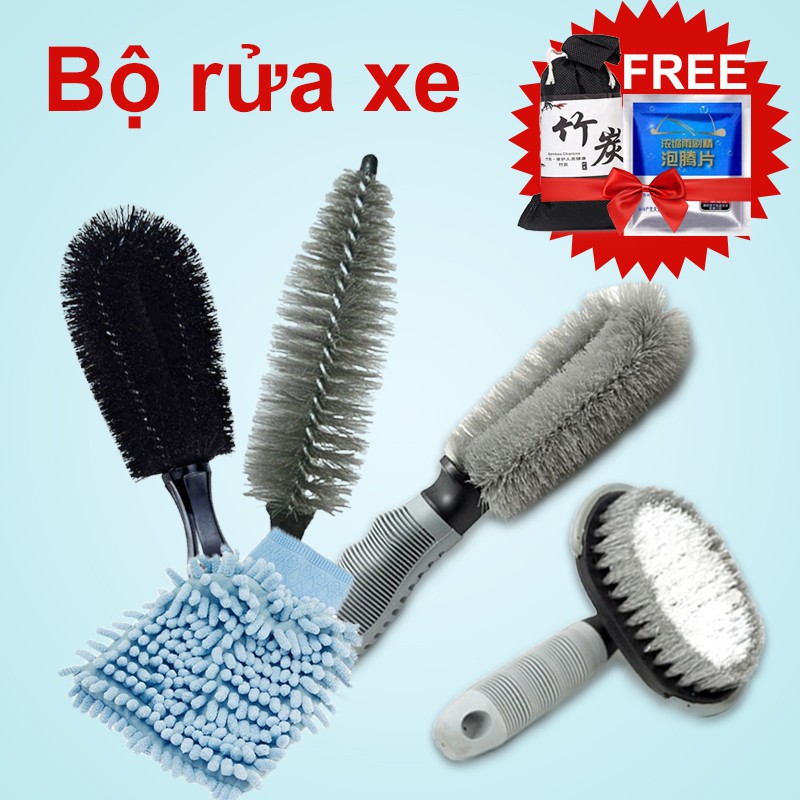 Bộ Dụng Cụ Rửa Xe Ô tô Và Xe Máy - Miễn phí 2 món quà nhỏ [XCGJ5JT]