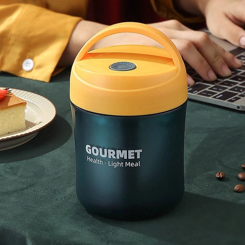 Cốc giữ nhiệt ủ cháo GOURMET 500ml bằng thép không gỉ hai lớp cao cấp có nắp đậy tiện dụng cho học sinh văn phòng | BigBuy360 - bigbuy360.vn