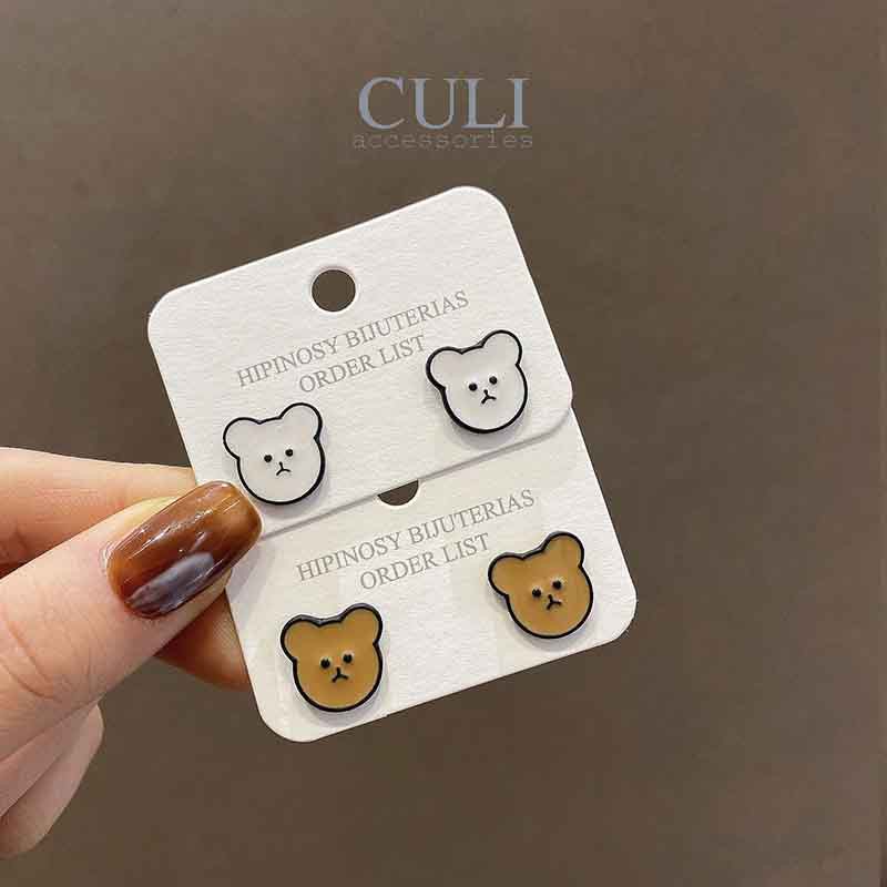 Khuyên tai hình đầu gấu cute HT650 - Culi accessories