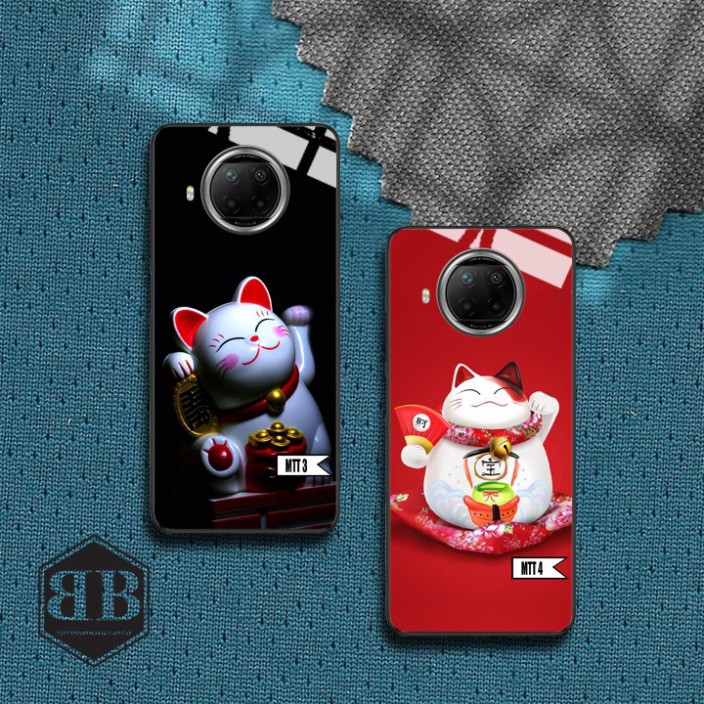 Ốp lưng kính cường lực Xiaomi Redmi Note 9 Pro 5G / Mi 10T lite hình mèo thần tài