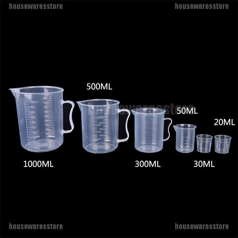 1/2 Cốc nhựa đo lường 20 / 30 / 50 / 300 / 500 / 1000ml