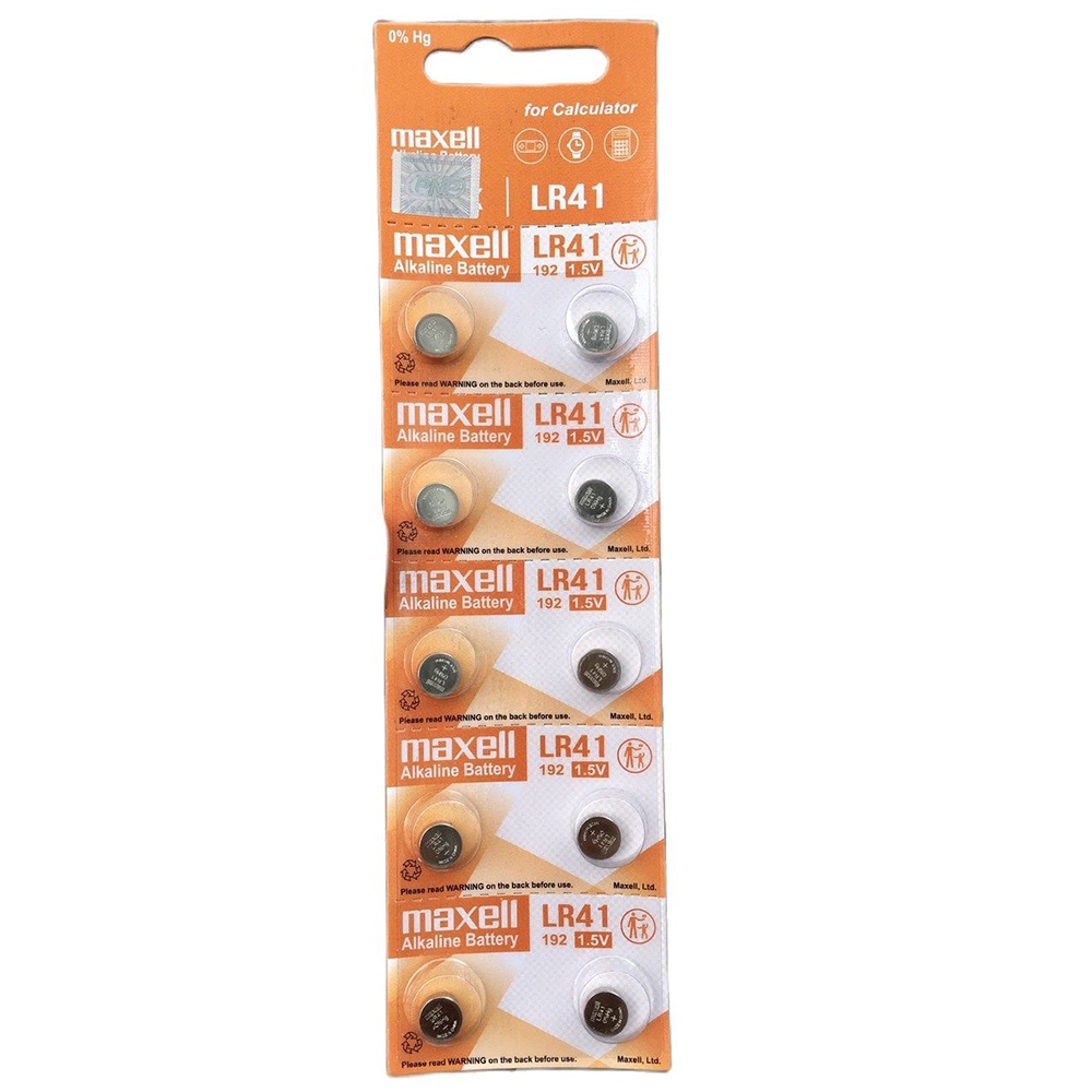 Pin AG3 LR41 192 1.5V Maxell Vỉ 10 Viên chính hãng