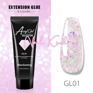 Gel gôm màu nhũ đắp móng ( poly gel)