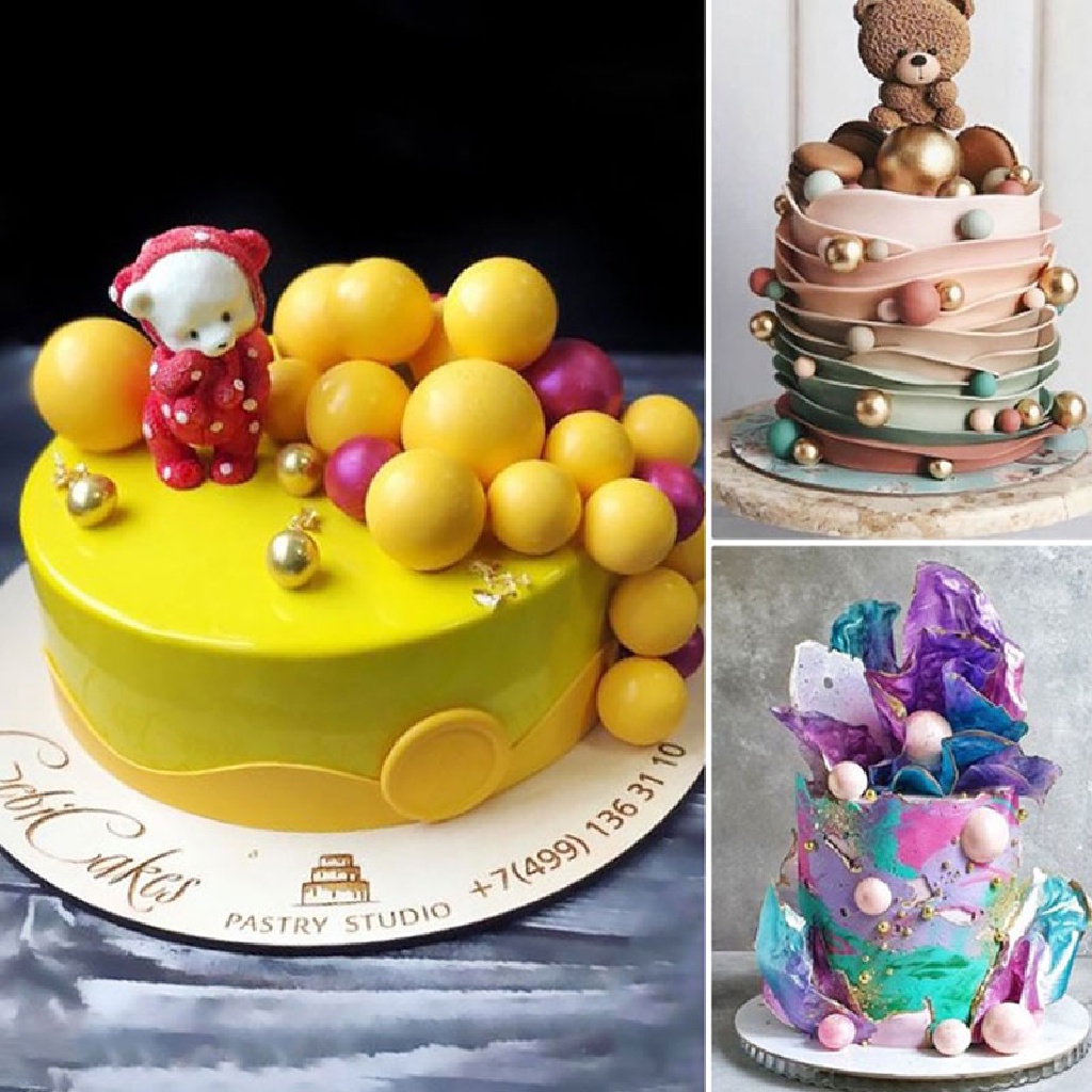 Khuôn Silicone Làm Bánh Kem / Sô Cô La Hình Cầu 11