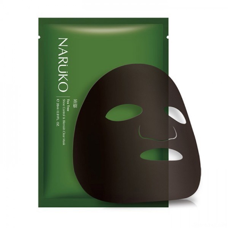 Mặt Nạ Dưỡng Da Kiểm Soát Dầu Chiết Xuất Tràm Trà Naruko Tea Tree Shine Control & Blemish Clear Mask 26ml