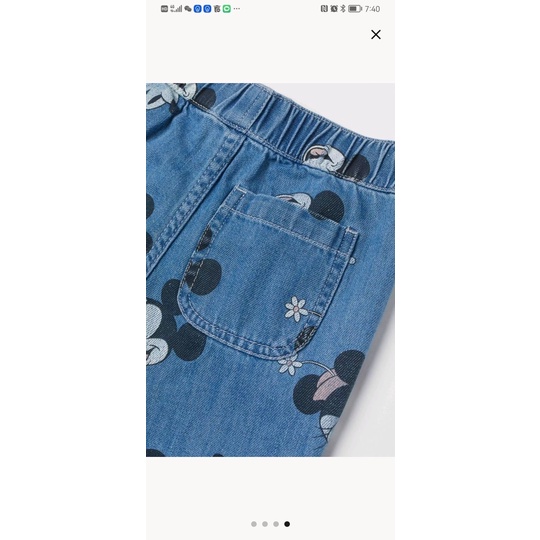 G29 - Quần jean culottes mickey cho bé