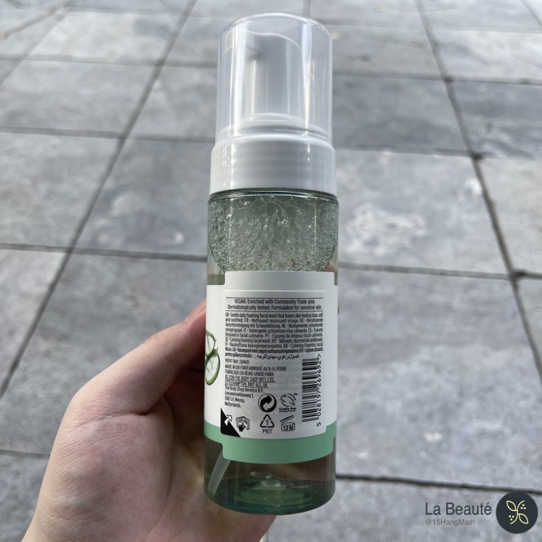 Sữa Rửa Mặt Làm Dịu Da Giữ Nước - The Body Shop Aloe Calming Foaming Wash 150ml