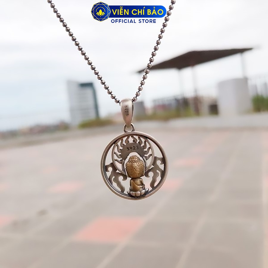 Mặt dây chuyền Thích Ca Vi Tiếu hỏa tam muội chất liệu bạc Thái 925 phong cách cổ điển Viễn Chí Bảo M000560