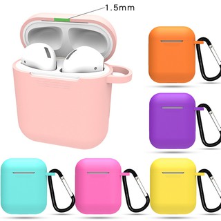 Vỏ bảo vệ kèm móc khoá tai nghe, Case Airpod 1, inpods 12, chất liệu silicon dẻo bảo vệ tai nghe